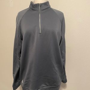 Men’s Adidas Climalite Zip Sweater Grey Sz M